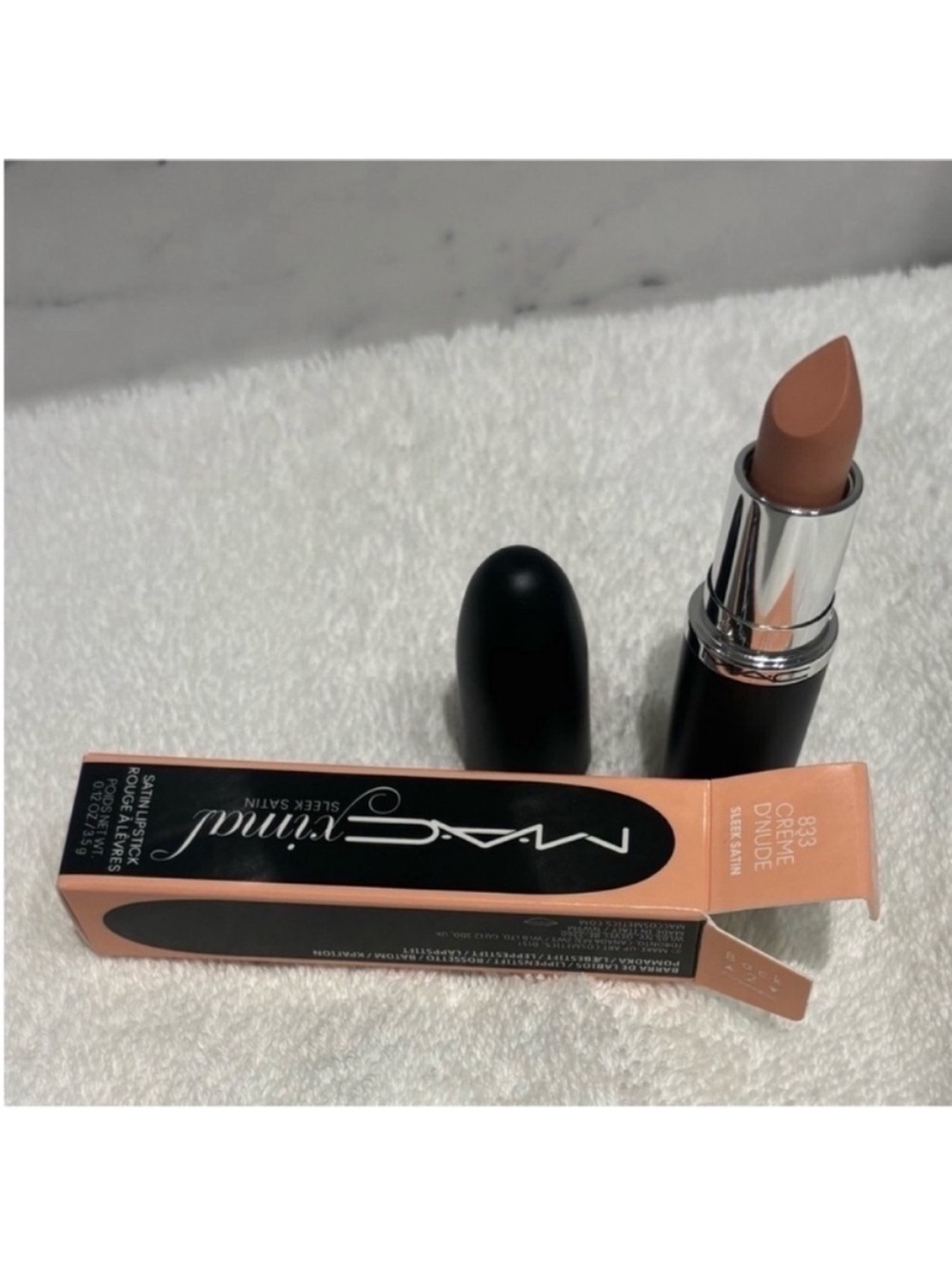 MAC Cosmetics M •A • CXIMAL Sleek Satin Lipstick Crème D'Nude (833) NIB - Picture 3 of 5